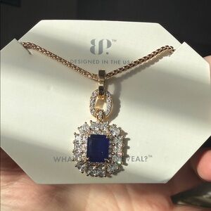 BP OG Necklace Gold/twilight Sapphire